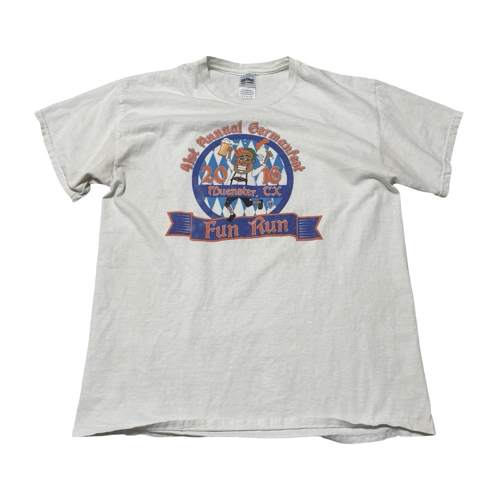 Germanfest Run Fun 2016 Graphic T Shirt‎ Size Large 21 x 28